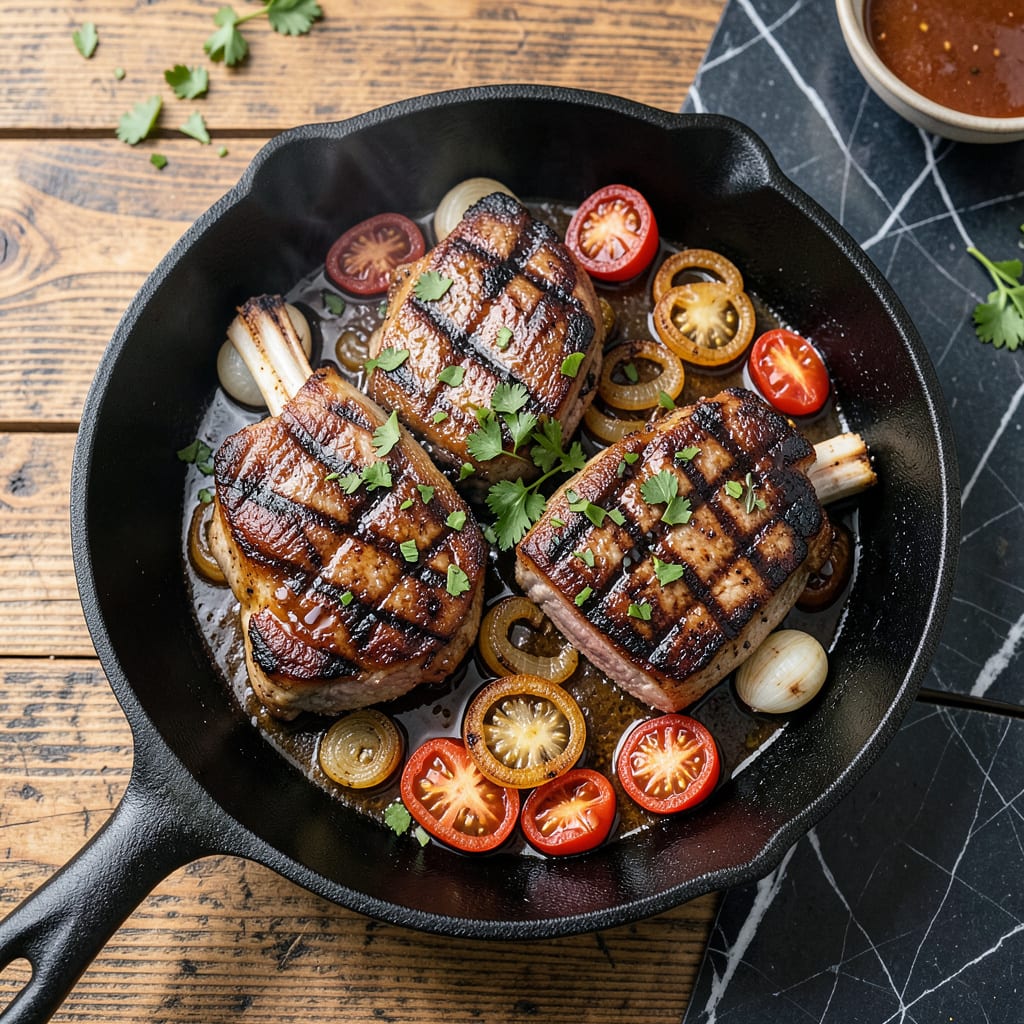 BBQ Pork Steaks Recipe Oven: Fall Off the Bone Tender in Under an Hour illustration with key details