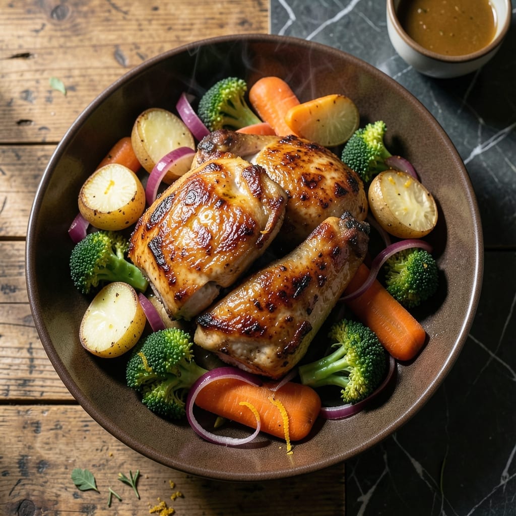 Chicken Thigh Recipe With Vegetables: Sheet Pan Dinner with Crispy Edges Chicken Thigh Recipe With Vegetables: Sheet Pan Dinner with Crispy Edges