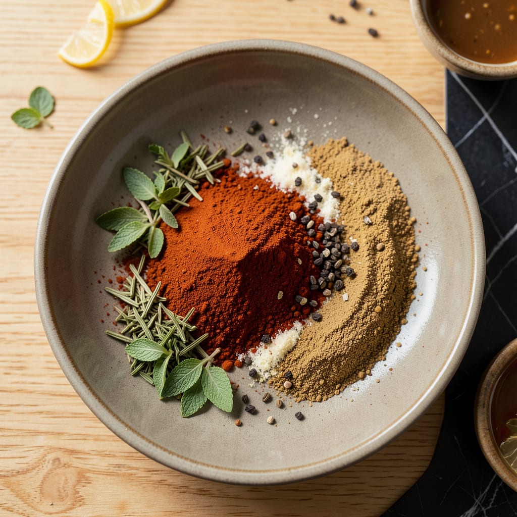 bean soup seasoning recipe illustration with key details
