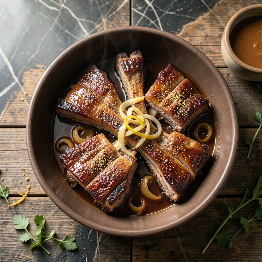 beef ribs recipe slow cooker illustration with key details
