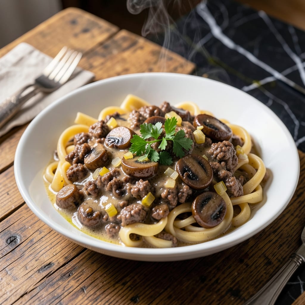 Comprehensive beef stroganoff recipe ground beef visual reference