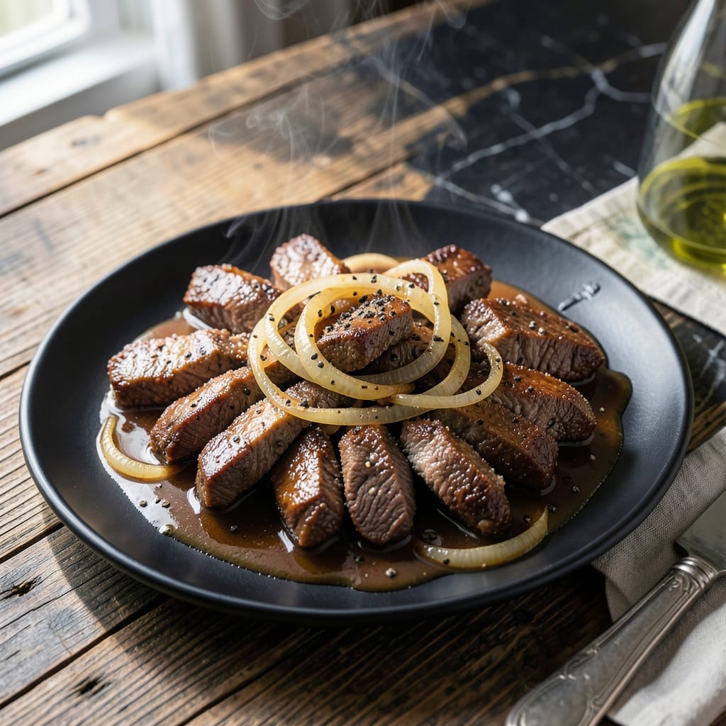 Beef Tips Recipe Slow Cooker: Hands Off Tender Bites in Rich Gravy example with annotations