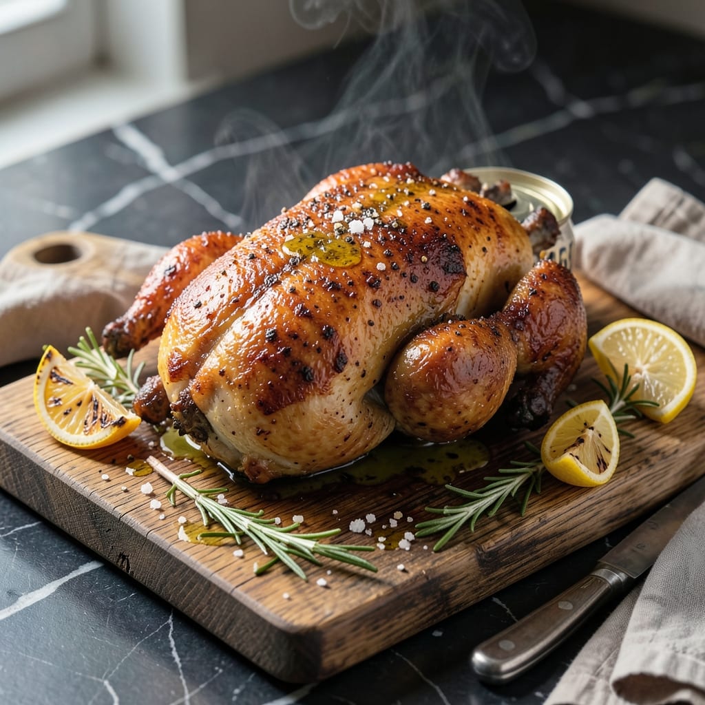 Beer Can Chicken Recipe Oven: Crispy Skin With Indoor Smoke Flavor example with annotations