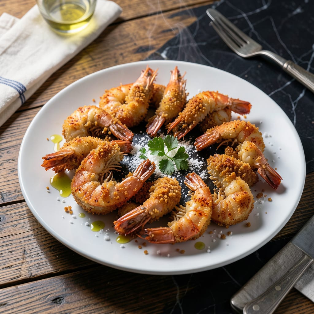 best breaded shrimp recipe example with annotations