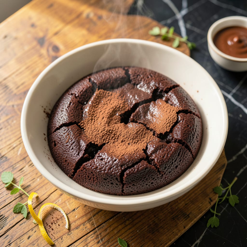 best steamed chocolate cake recipe example with annotations