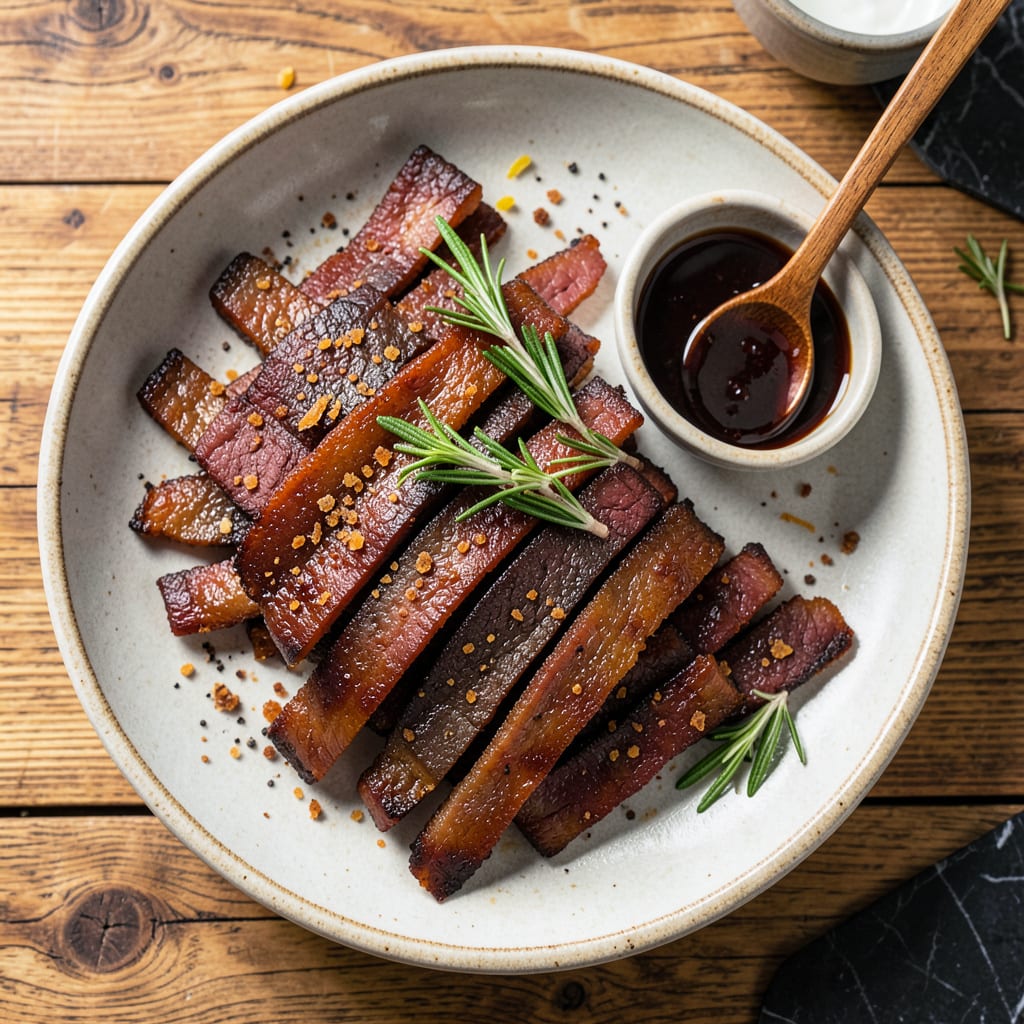 Best Venison Jerky Recipe: Smoky, Tender Bites for the Trail illustration with key details