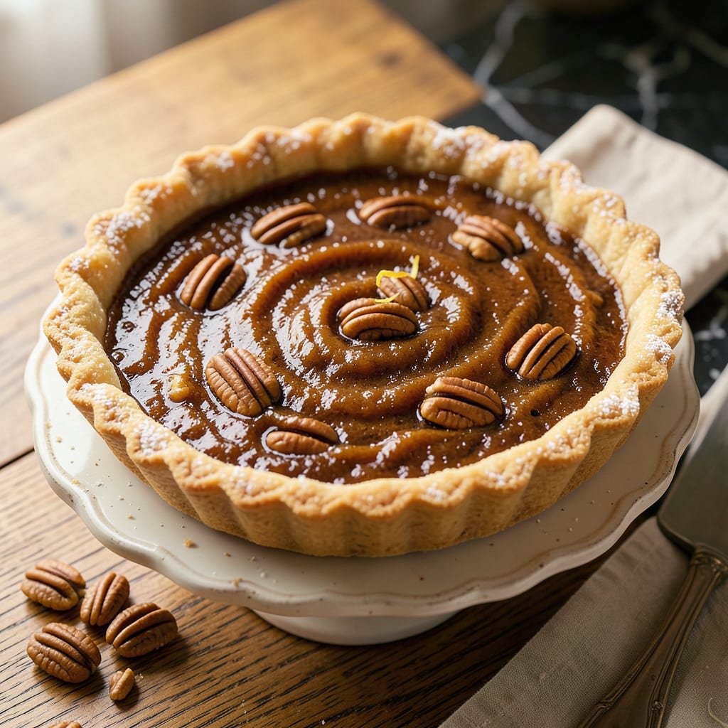 Betty Crocker's Pecan Pie Recipe: Classic Holiday Sweetness in Every Bite example with annotations