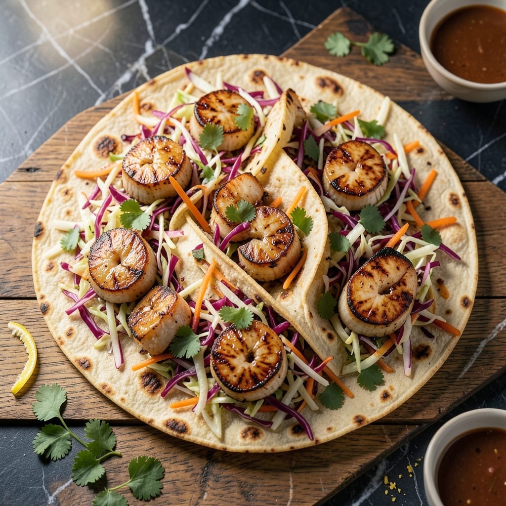 Scallop Taco Recipe: Seared Sweetness in a Warm Tortilla Scallop Taco Recipe: Seared Sweetness in a Warm Tortilla