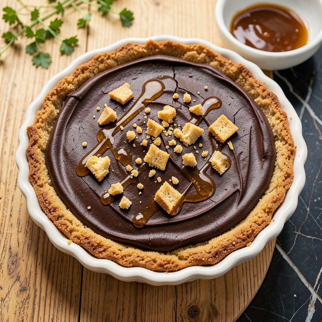 Visual representation of Billionaire Pie Recipe: No Bake Layers of Caramel and Chocolate Bliss