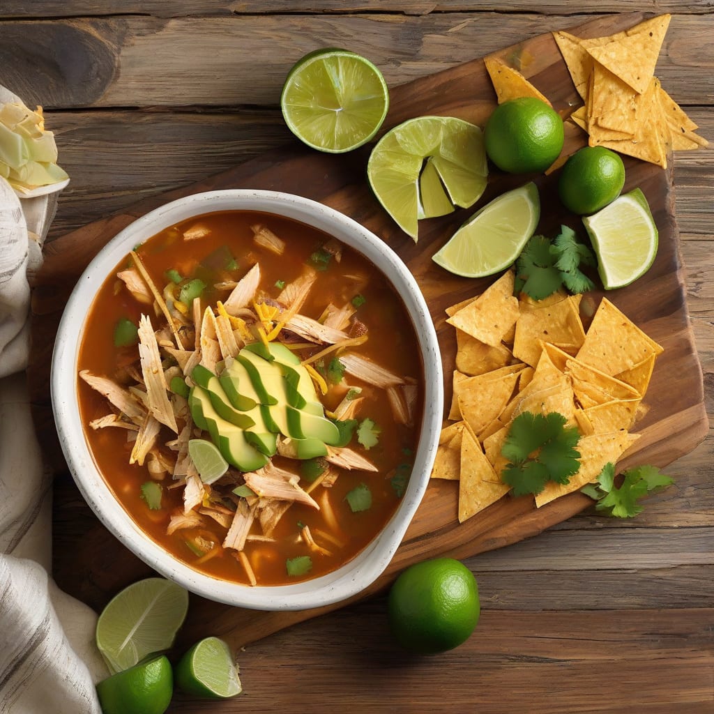 Visual representation of BJ's Chicken Tortilla Soup Recipe: Hearty Comfort in a Bowl