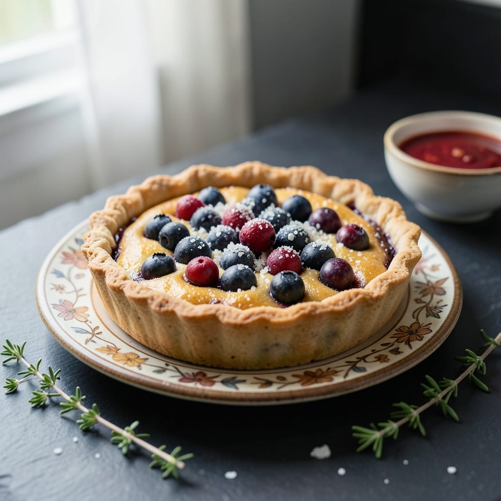 blueberry pie recipe frozen berries example with annotations