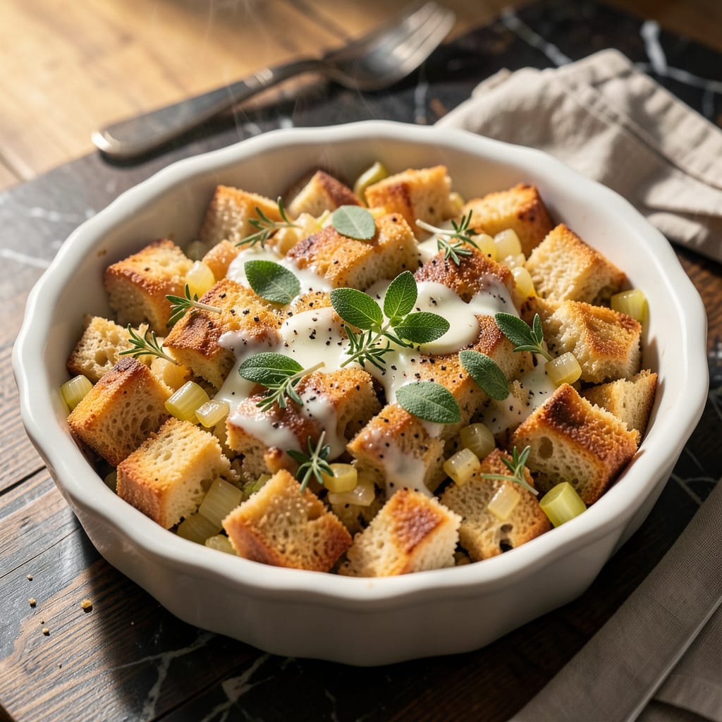Bob Evans Style Stuffing Recipe: Homestyle Comfort in Every Bite example with annotations