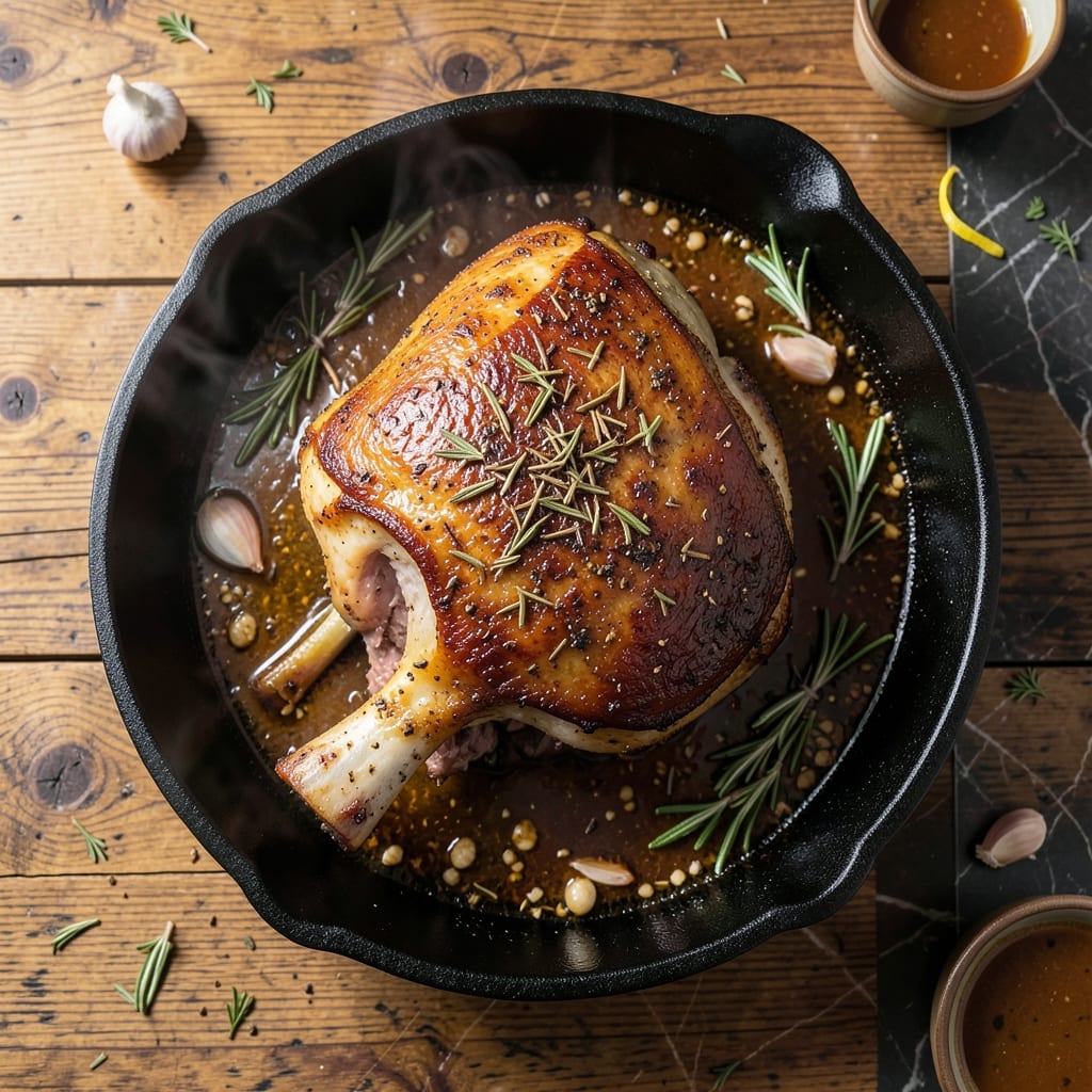 Bone In Pork Shoulder Roast Recipe Oven: Herb Crusted with Caramelized Crust detailed visual guide