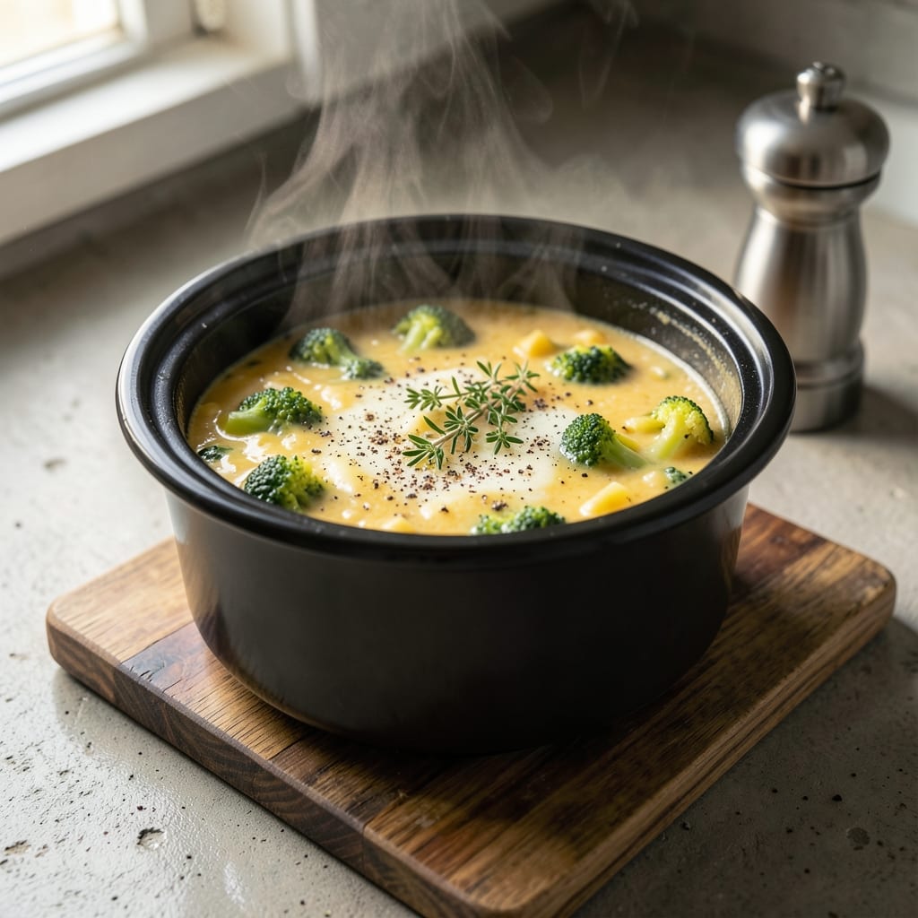 Comprehensive broccoli cheddar soup recipe crock pot visual reference