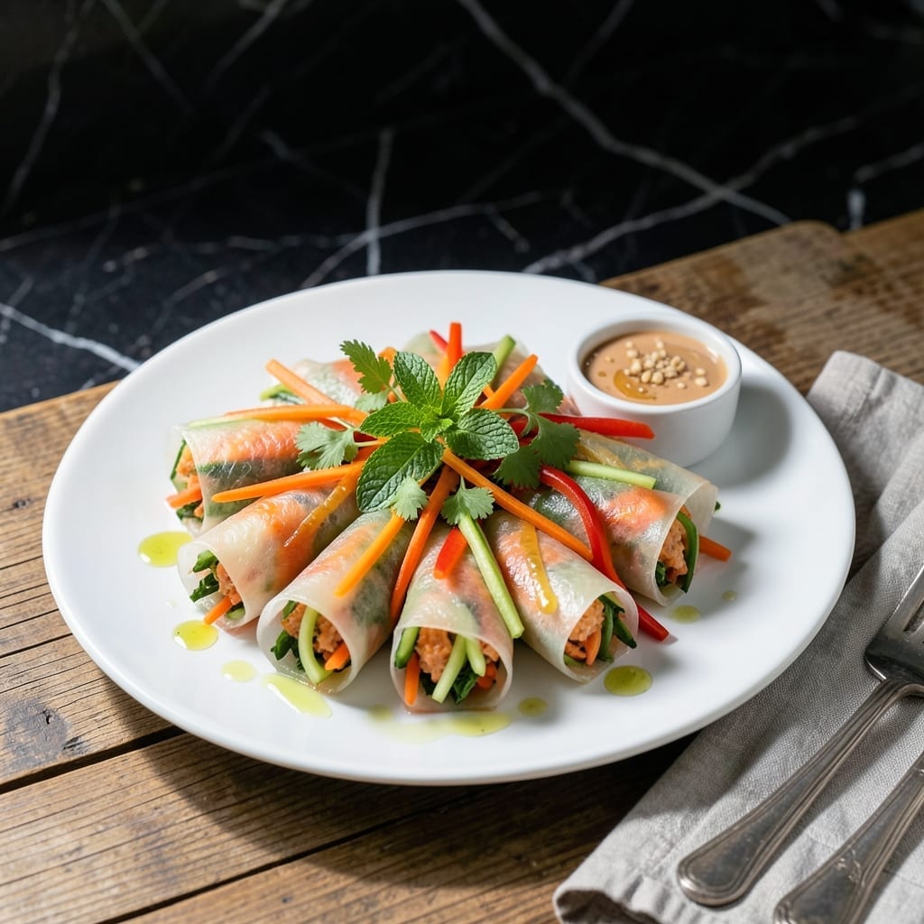 Vietnamese Rice Paper Rolls Recipe: Fresh Herbs and Crunchy Veggies Vietnamese Rice Paper Rolls Recipe: Fresh Herbs and Crunchy Veggies