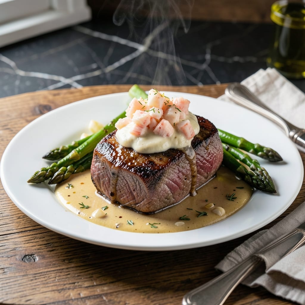 Filet Oscar Recipe Food Network: Steakhouse Classic With Crab Topping Filet Oscar Recipe Food Network: Steakhouse Classic With Crab Topping