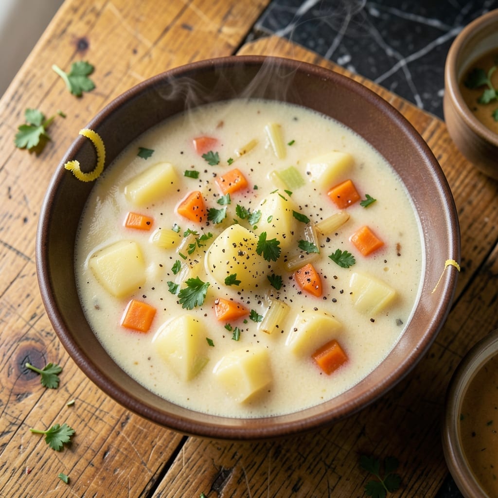 Grandmother's Potato Soup Recipe: Rustic Creaminess With Garden Herbs Grandmother's Potato Soup Recipe: Rustic Creaminess With Garden Herbs