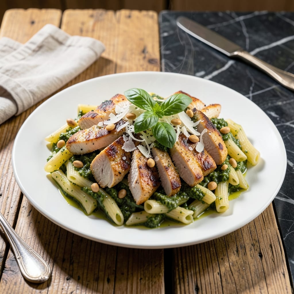 Chicken Pasta Recipe Pesto: Fresh Basil and Al Dente Bite Chicken Pasta Recipe Pesto: Fresh Basil and Al Dente Bite