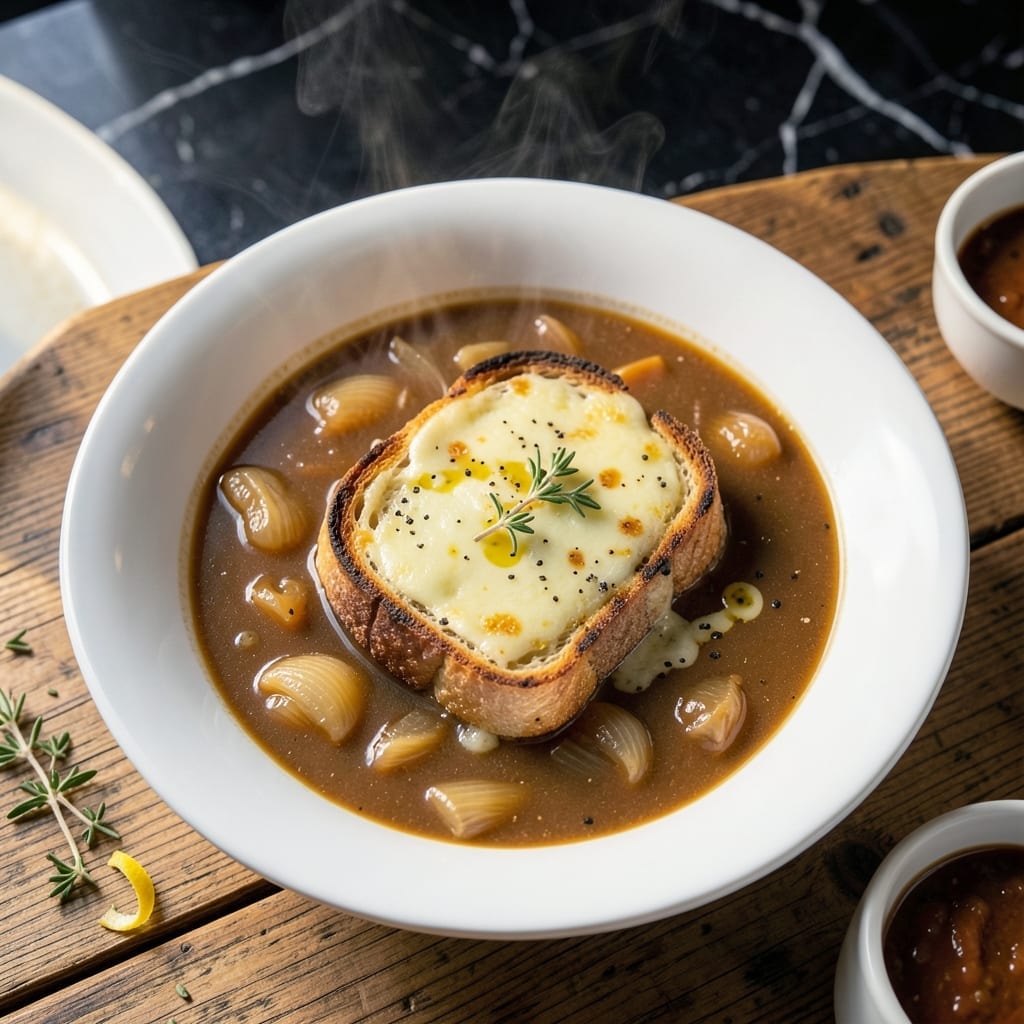 NYT French Onion Soup Recipe: Deep Caramelized Onion Broth with Gruyère Crust