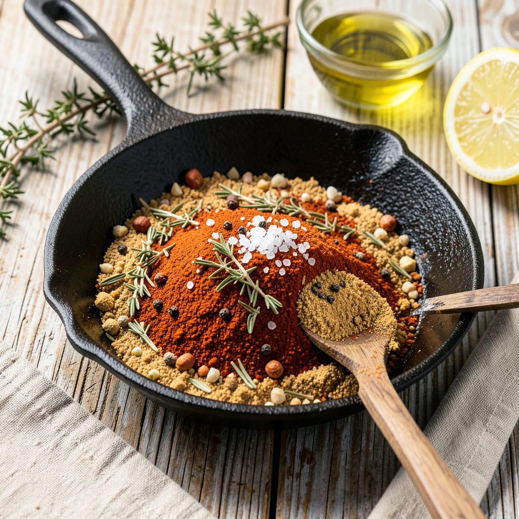 Visual representation of cajun marinade recipe
