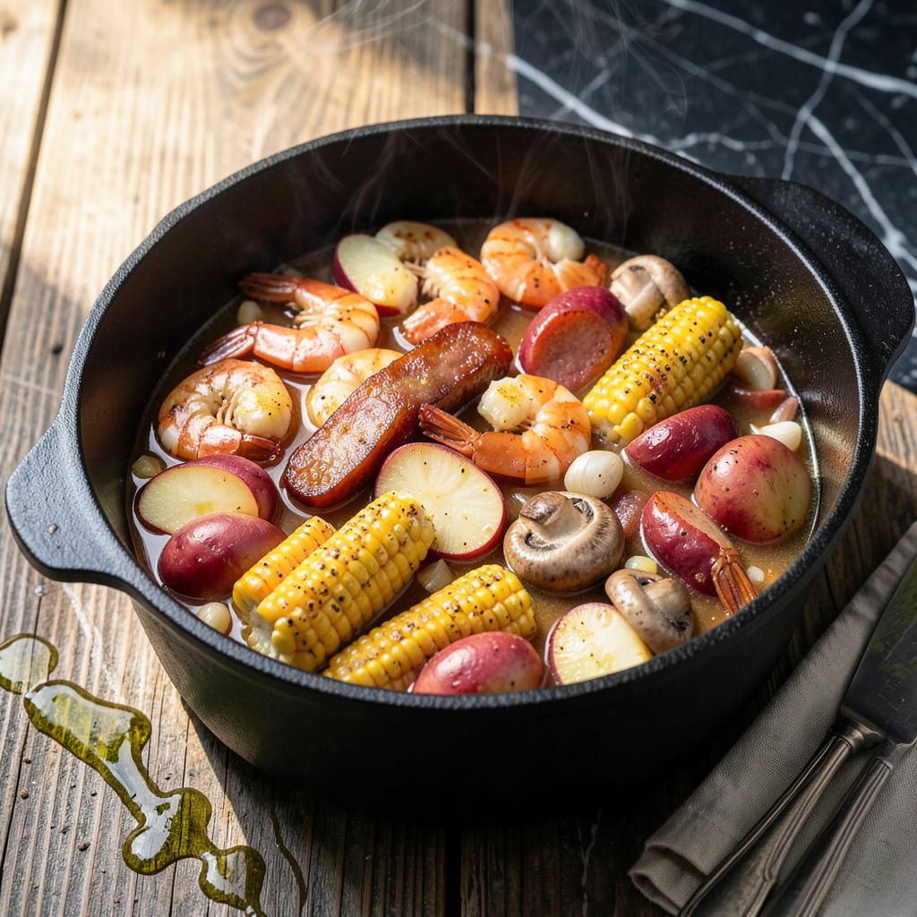 Complete Cajun Steam Pot Recipe: Spicy One Pot Seafood Boil overview image
