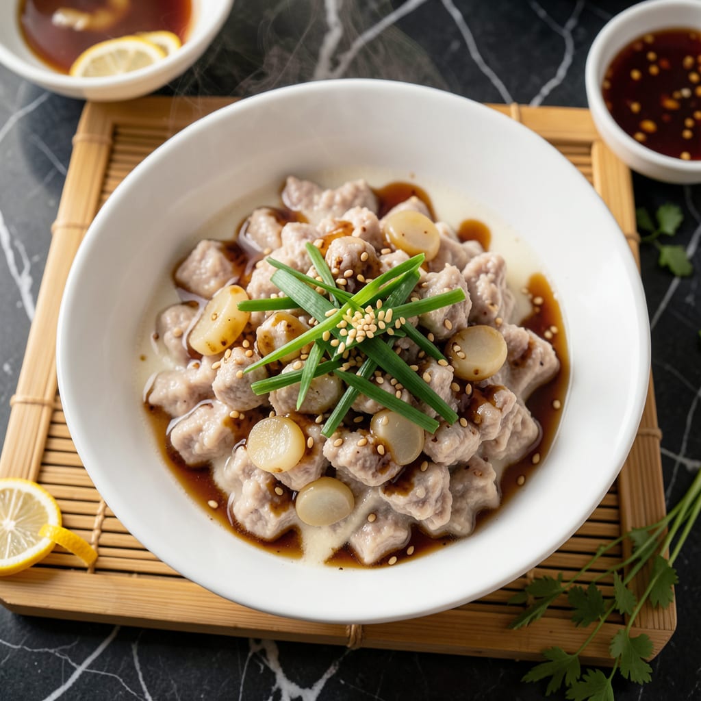 cantonese steamed pork recipe example with annotations