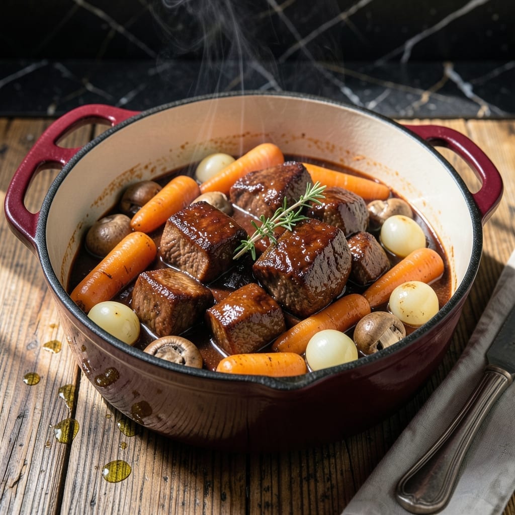 Classic Beef Bourguignon Recipe: Red Wine Braised to Rich Tenderness Classic Beef Bourguignon Recipe: Red Wine Braised to Rich Tenderness