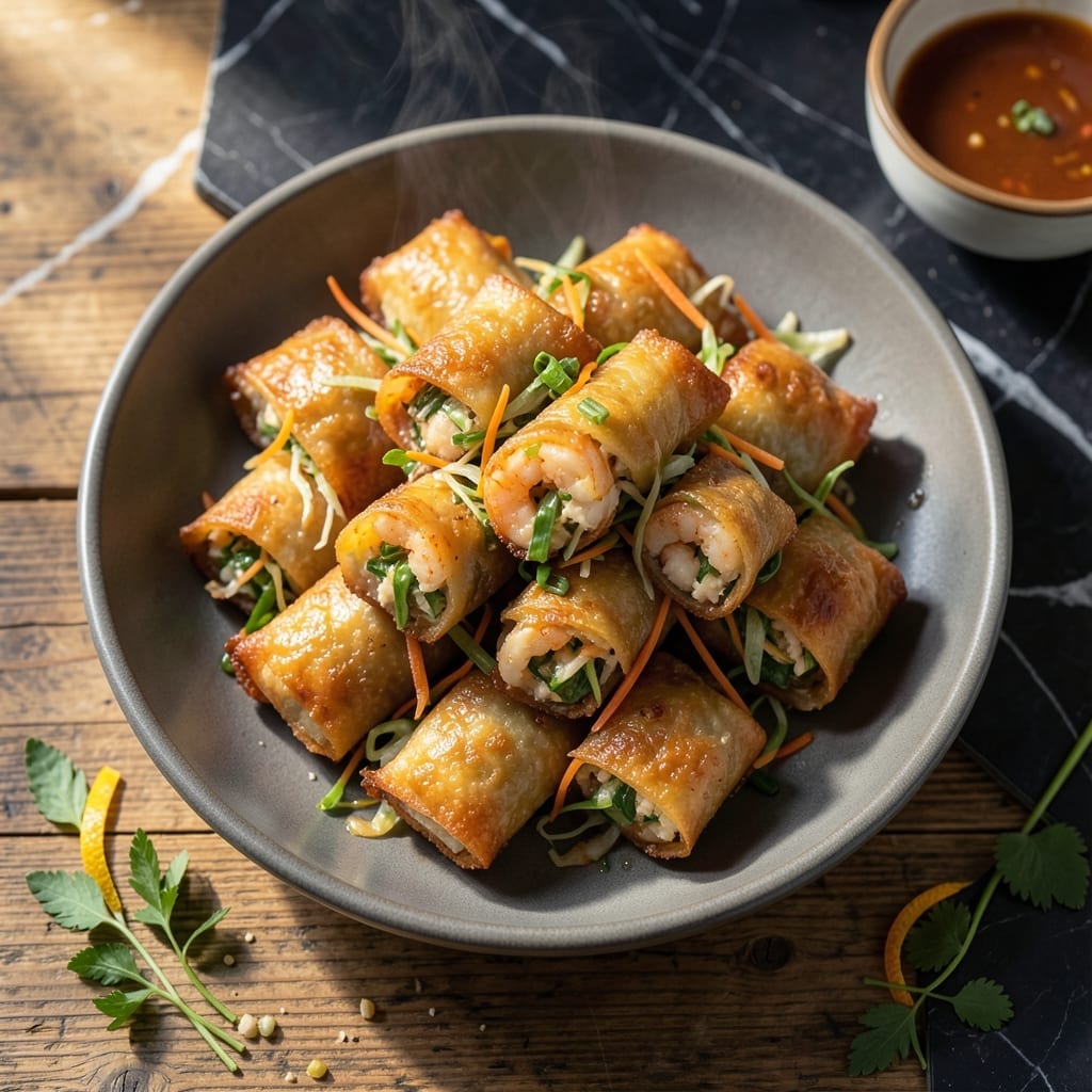 Recipe For Shrimp Egg Rolls: Crispy Wrappers With Plump Shrimp Filling Recipe For Shrimp Egg Rolls: Crispy Wrappers With Plump Shrimp Filling