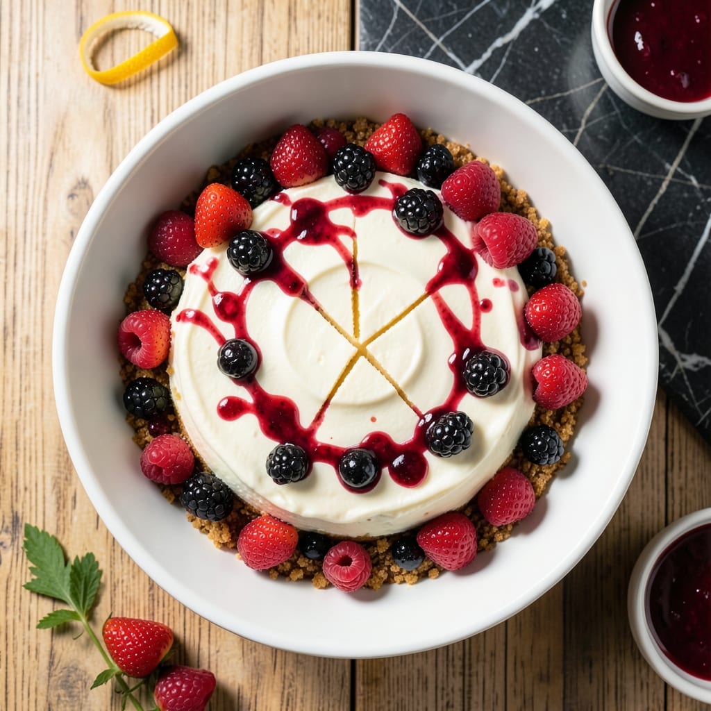 cheesecake recipe with berries detailed visual guide