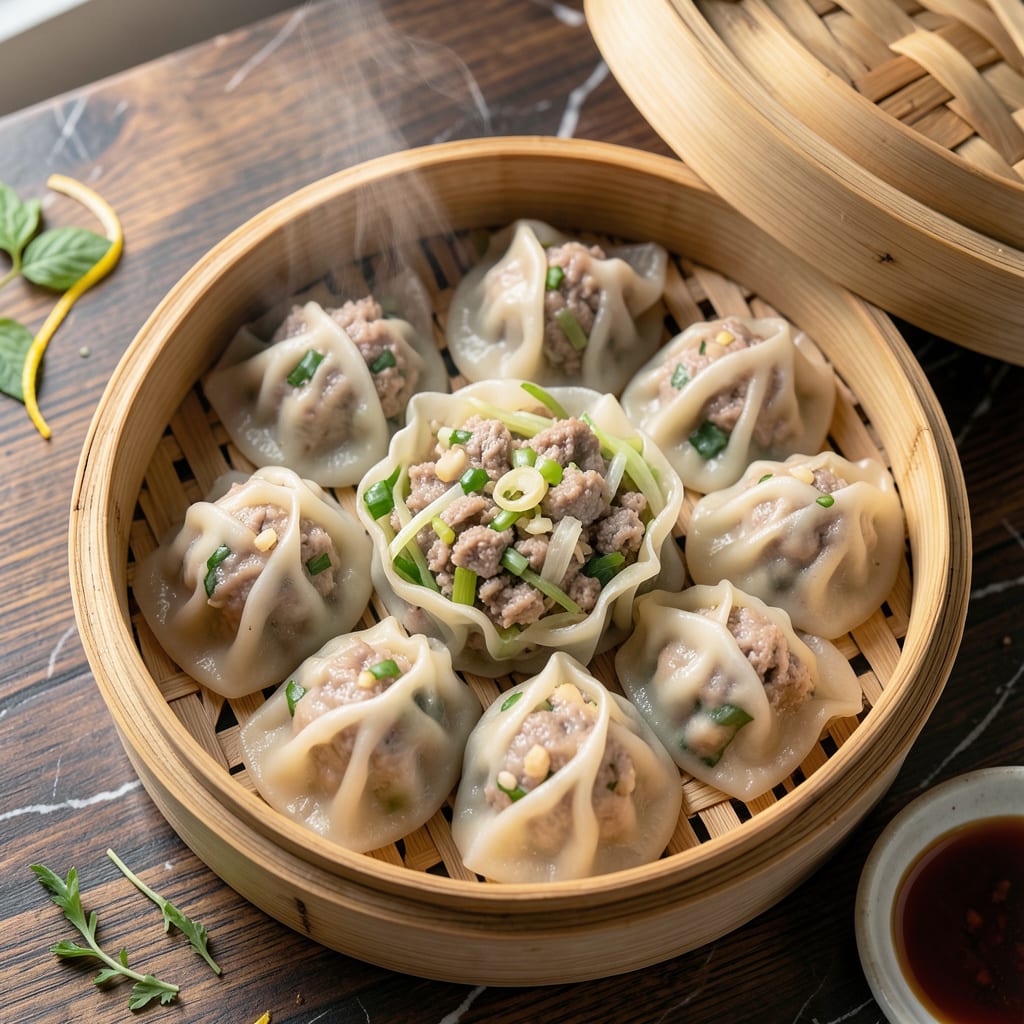 Comprehensive Chinese Pork Dumpling Recipe Steamed: Traditional Juicy Folded Parcels visual reference