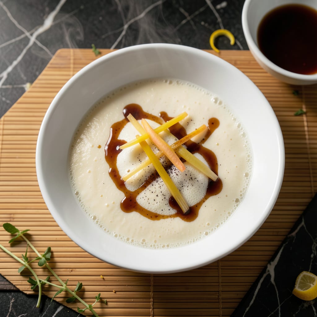 Visual representation of Chinese Steamed Egg Dessert Recipe: Silk Smooth Sweetness With Ginger Aroma