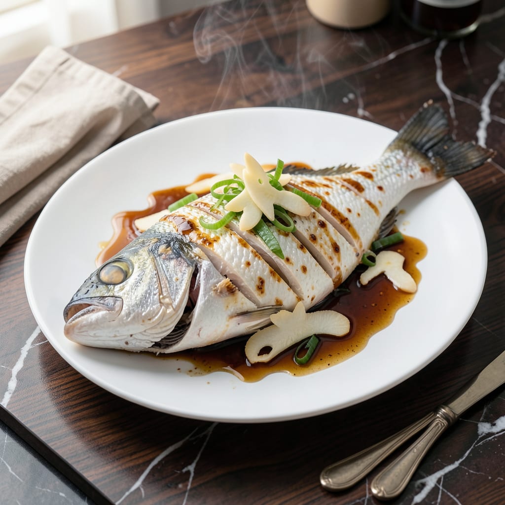Chinese Steamed Fish Recipe Soy Sauce: Cantonese Tradition With Fresh Ginger illustration with key details