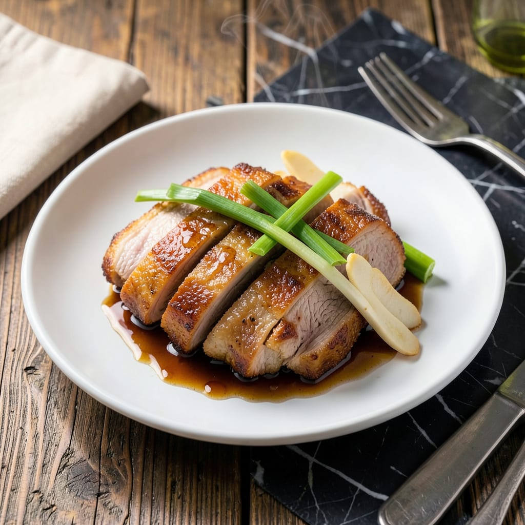 Chinese Steamed Pork Belly Recipe: Silky Texture With Aromatic Ginger example with annotations