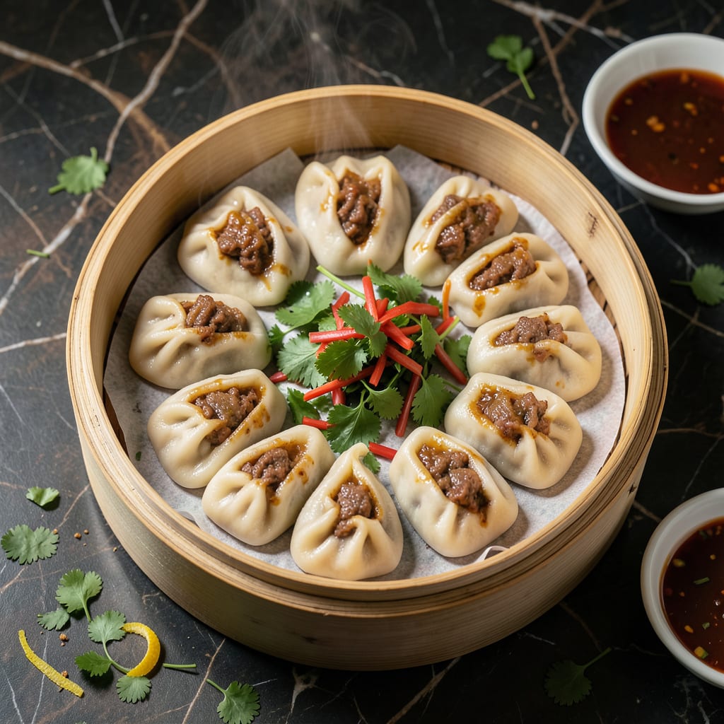 Visual representation of Chinese Steamed Pork Buns Baozi Recipe: Soft Pillows With Umami Rich Filling