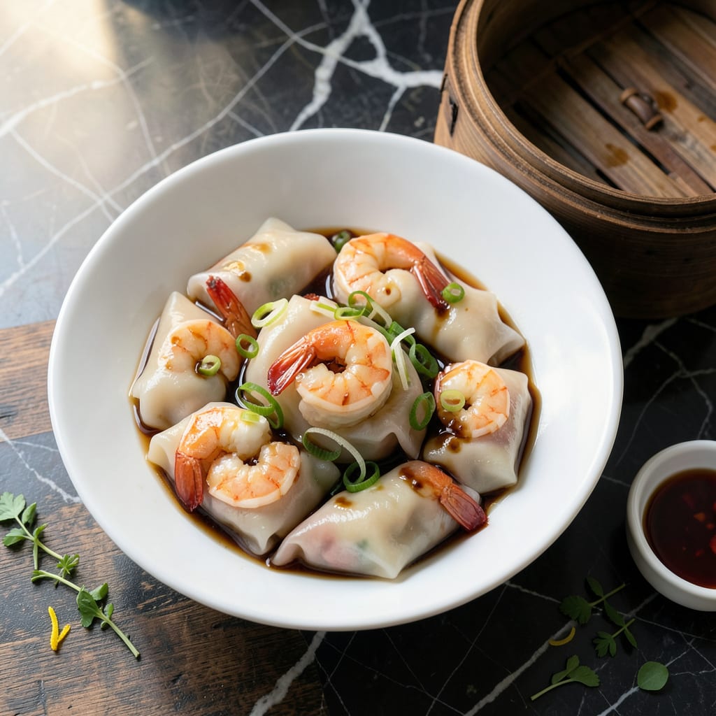 Chinese Steamed Rice Noodle Rolls Recipe: Silky Cantoneses Sheets With Shrimp example with annotations