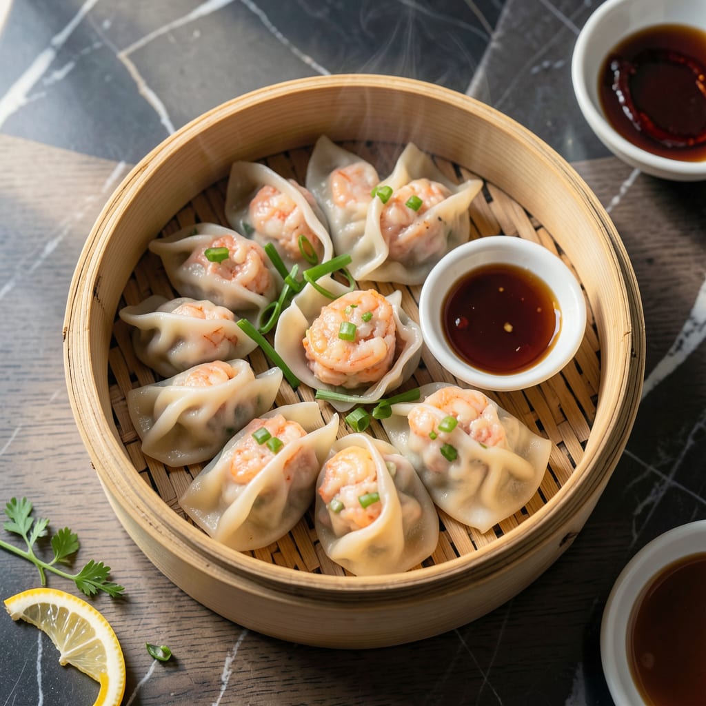 Complete Chinese Steamed Shrimp Dumplings Recipe: Translucent Wrappers With Juicy Filling overview image