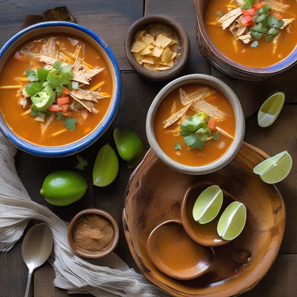 Visual representation of Chuy's Tortilla Soup Recipe: Authentic Tex Mex Comfort in a Bowl