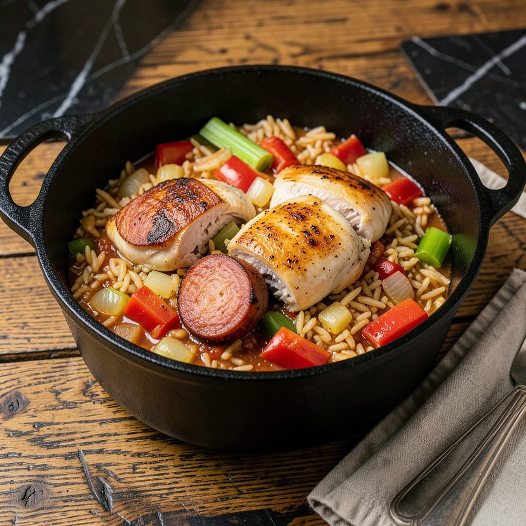 Classic Jambalaya Recipe: One Pot Cajun Comfort With Andouille Sausage detailed visual guide