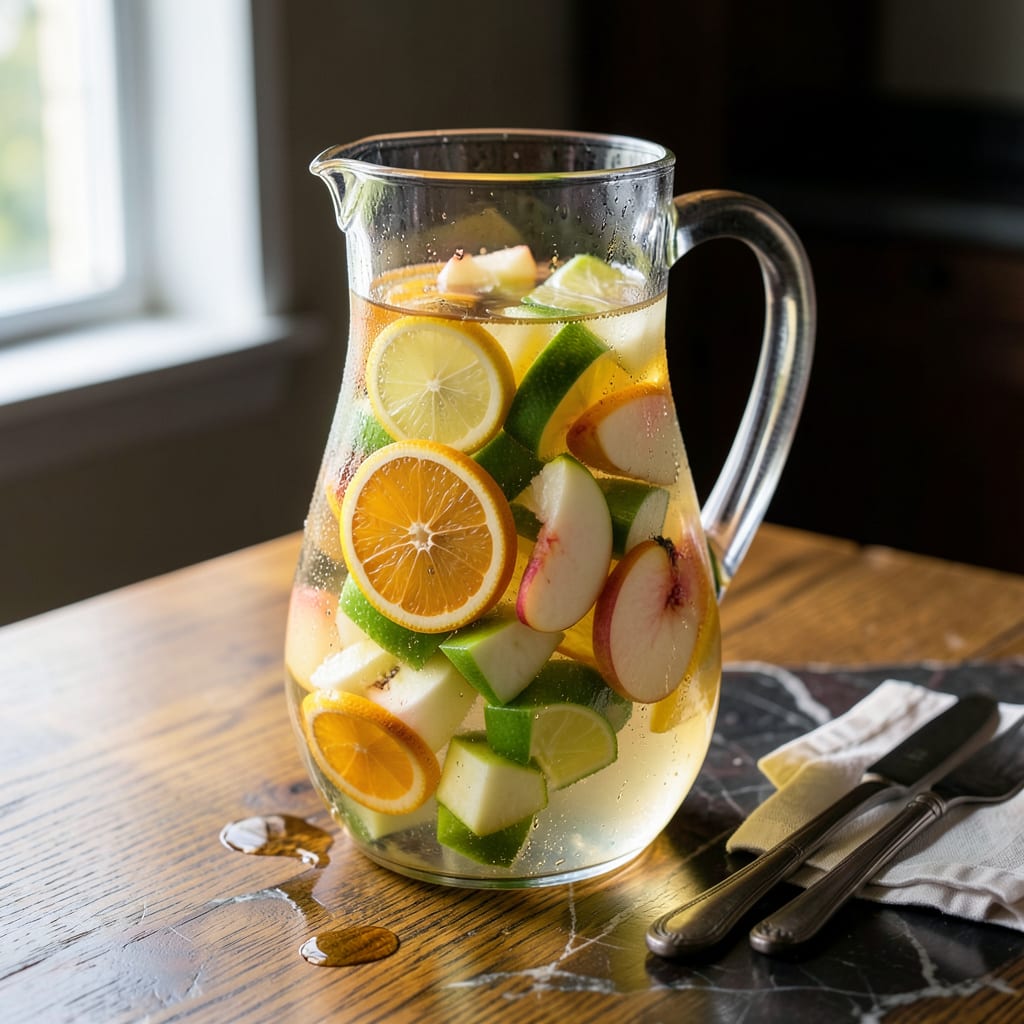 Cooper's Hawk White Sangria Recipe: Refreshing Citrus and Wine Blend illustration with key details