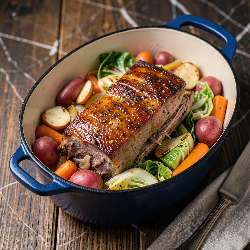 Complete corned beef brisket crock pot recipe overview image