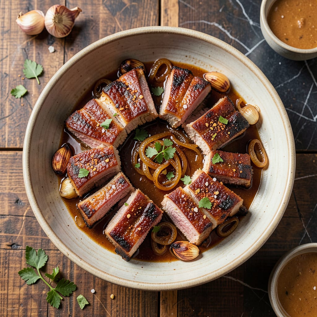 Visual representation of country style pork rib recipe