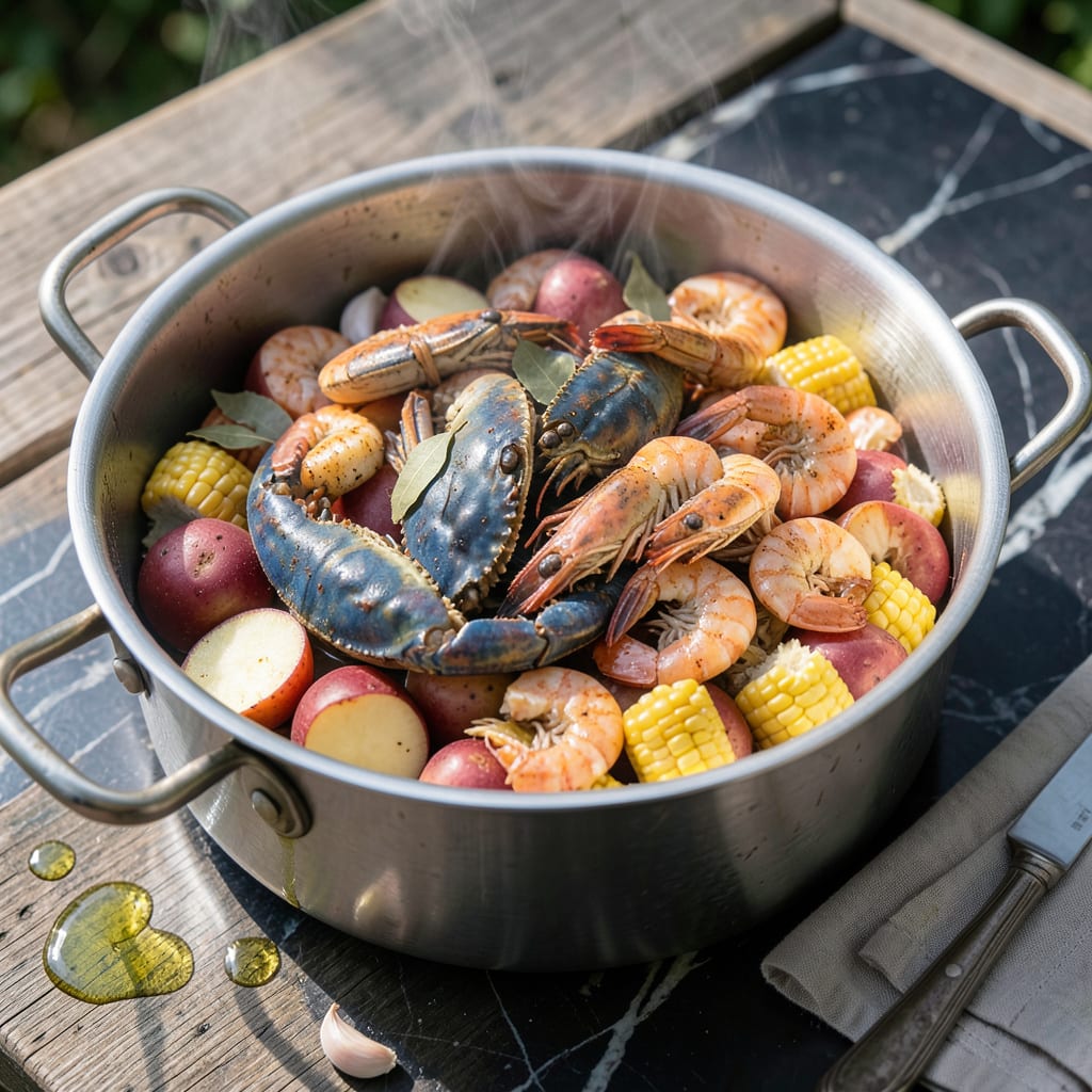Complete Crab and Shrimp Steam Pot Recipe: Coastal Seafood Feast in One Pot overview image