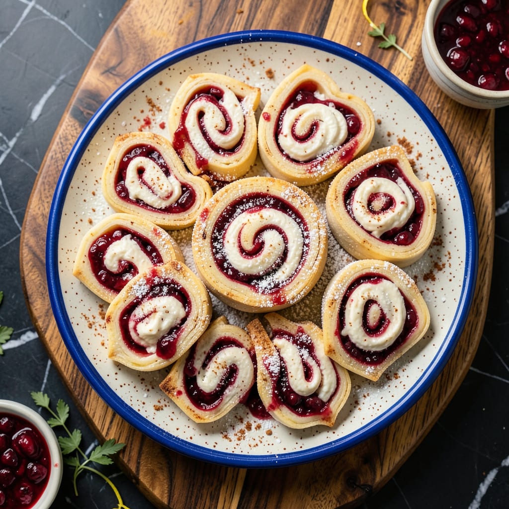 Cranberry Cream Cheese Pinwheels Recipe: Festive Flaky Bites in Minutes detailed visual guide
