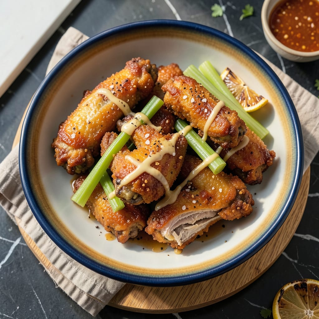 Crispy Fried Chicken Wings Recipe: Extra Crunchy With Juicy Meat Inside example with annotations