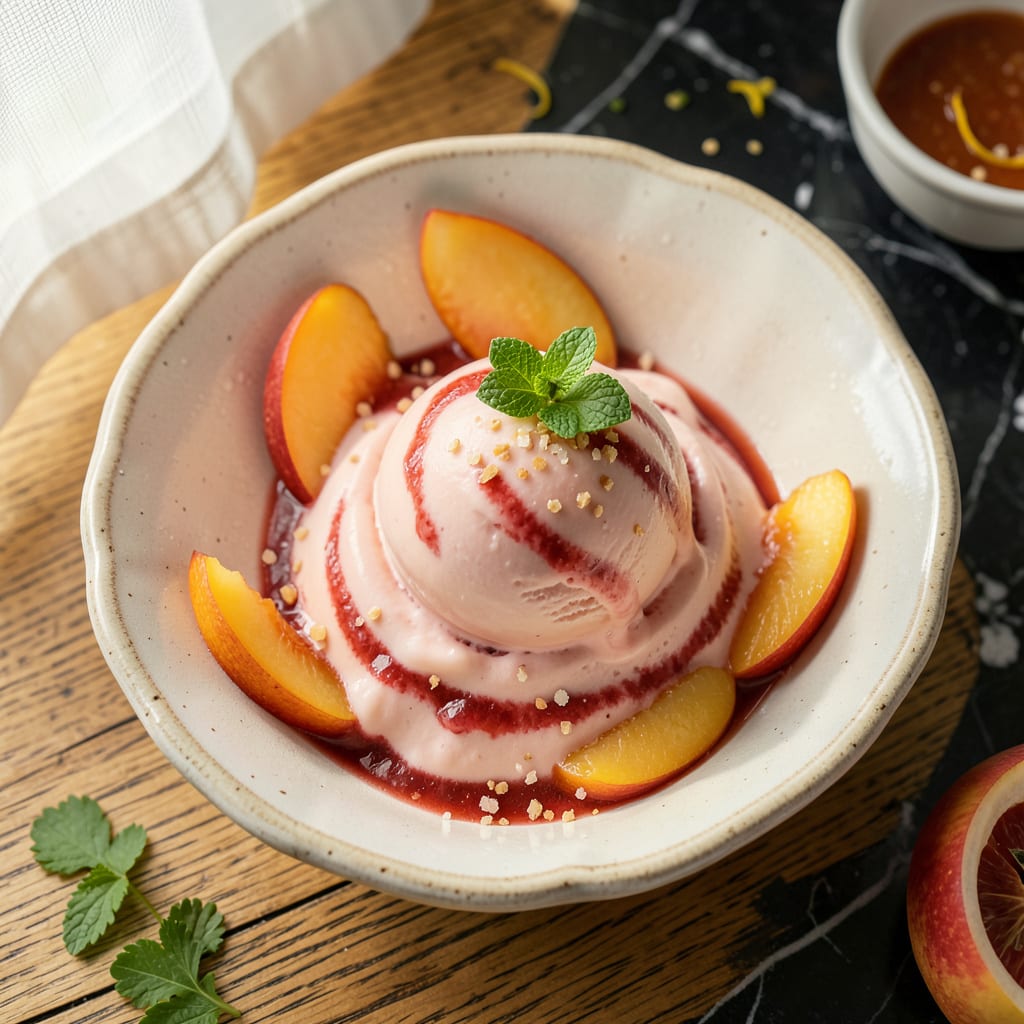 Cuisinart Peach Ice Cream Recipe: Velvety Smooth Summer in Every Scoop example with annotations