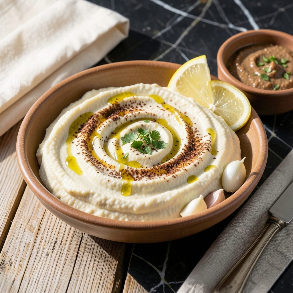 Taziki's Hummus Recipe: Mediterranean Smoothness With Tahini Swirl