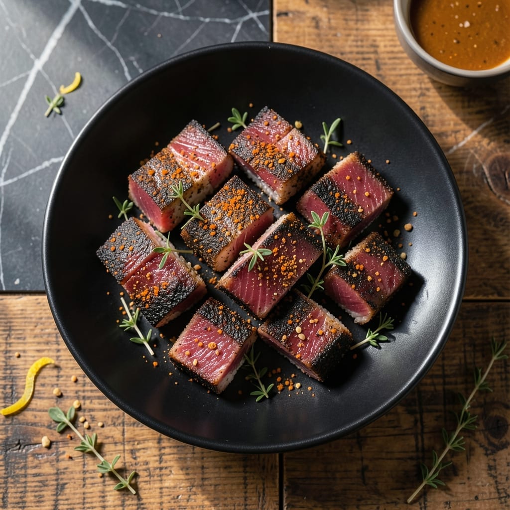 Blackened Tuna Bites Recipe: Spicy Crust With Tender Centers