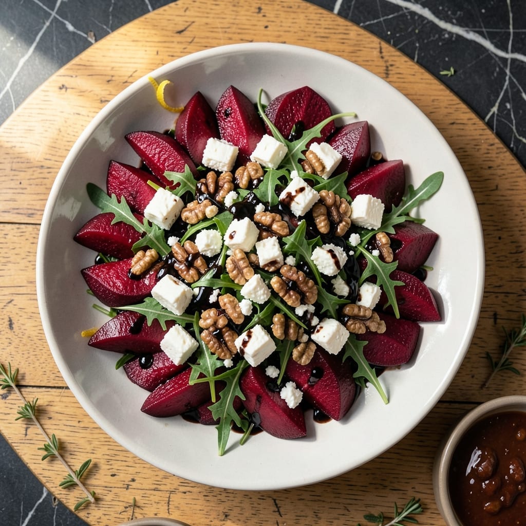 Recipe For Beet Salad With Feta Cheese And Walnuts: Earthy Sweetness Meets Creamy Tang