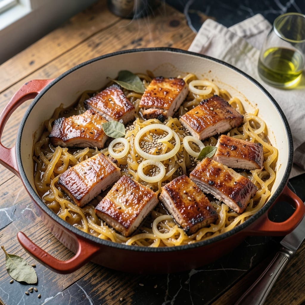 Spareribs and Sauerkraut Recipe: Slow-Braised Tangy Tenderness Spareribs and Sauerkraut Recipe: Slow-Braised Tangy Tenderness