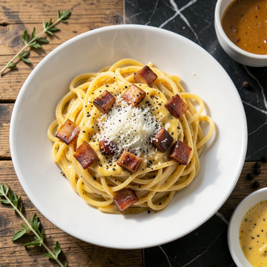 Spaghetti Carbonara Recipe: Roman-Style Creamy Egg Pasta Spaghetti Carbonara Recipe: Roman-Style Creamy Egg Pasta